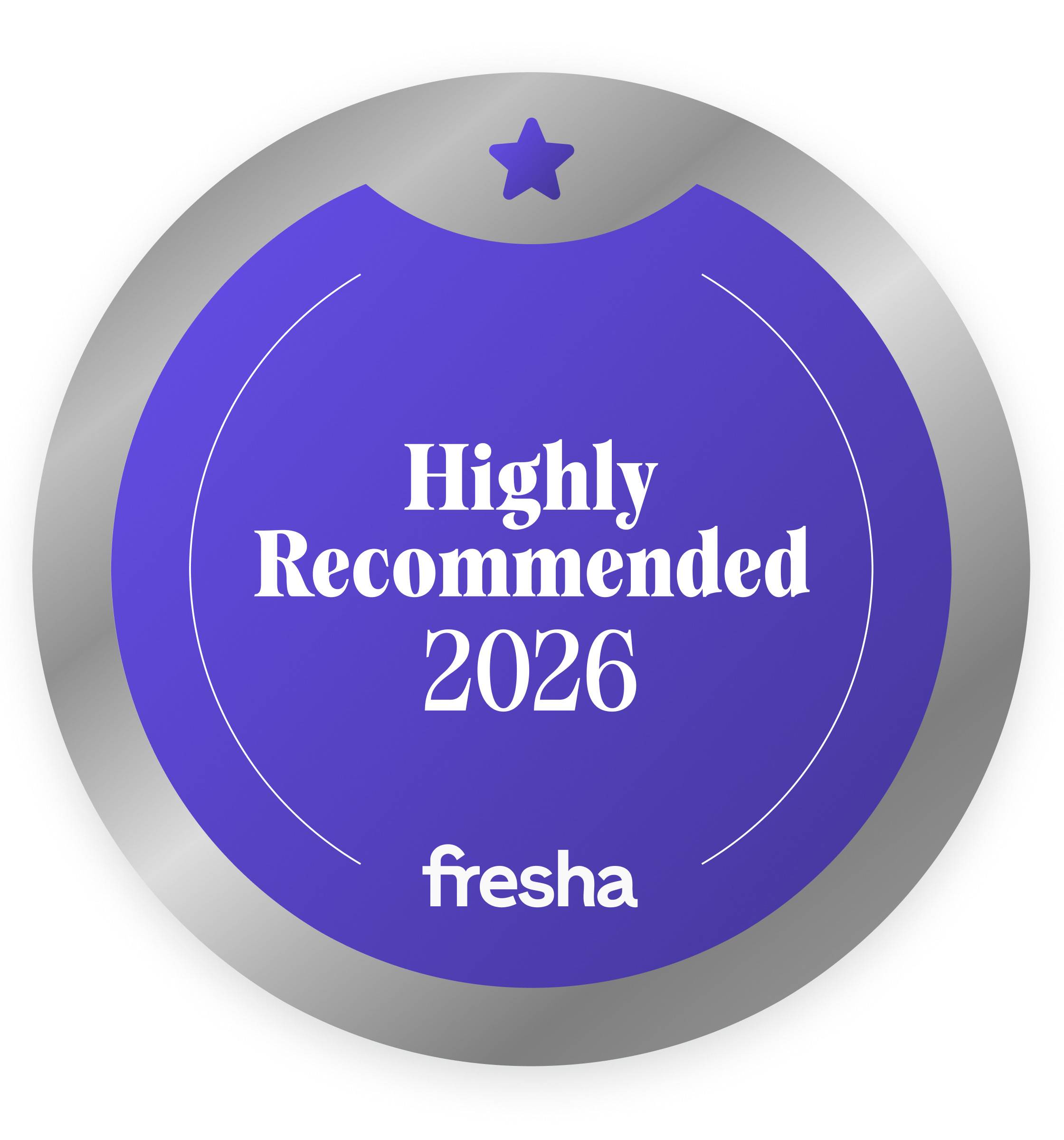 Fresha Highly Recommended 2026 badge awarded to M-Plified Beauty